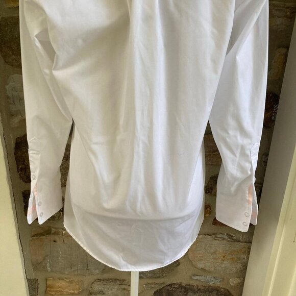 NWT Cortland Park White & Pink Classic Button Down Grosgrain Ribbon Shirt $149 - Picture 9 of 12